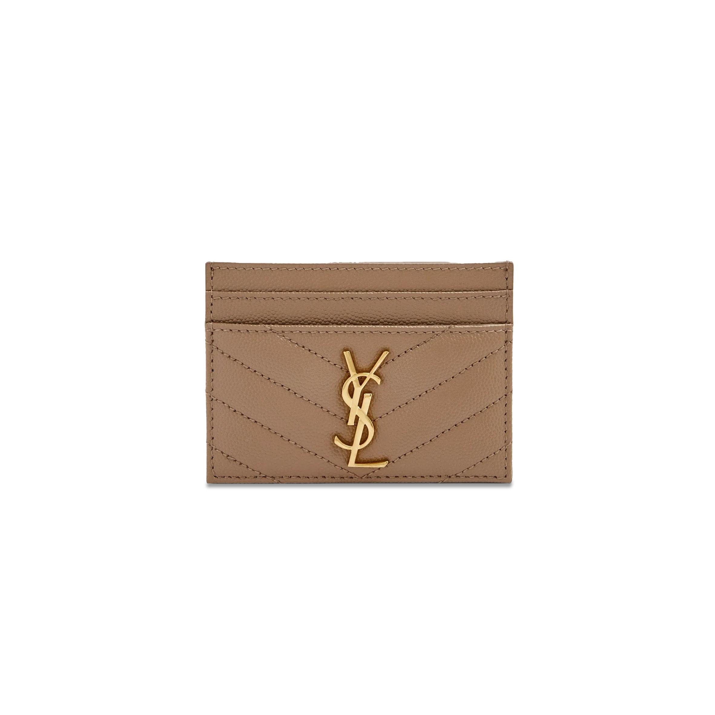 YSL CASSANDRE MATELASSÉ CARD CASE IN GRAIN DE POUDRE LEATHER 423291BOW012346 (10.5*7.5*0.5cm)
